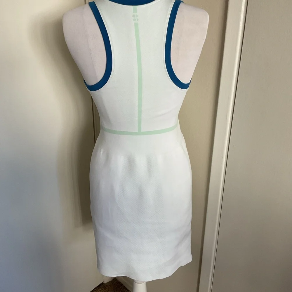 Sweaty Betty Interval Seamless Workout Minidress Sz M Navy Blue Sporty Tennis - Picture 5 of 6